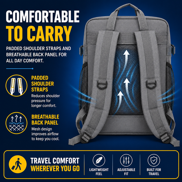 Blue Ryanair Cabin Backpack 40x30x20 Underseat Cabin Bag