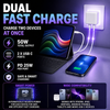 WOW Travel 50W Dual USB-C Fast Charger Foldable Travel Plug