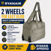 Green 40x30x20cm Underseat Trolley Bag with Wheels – Ryanair Cabin Bag