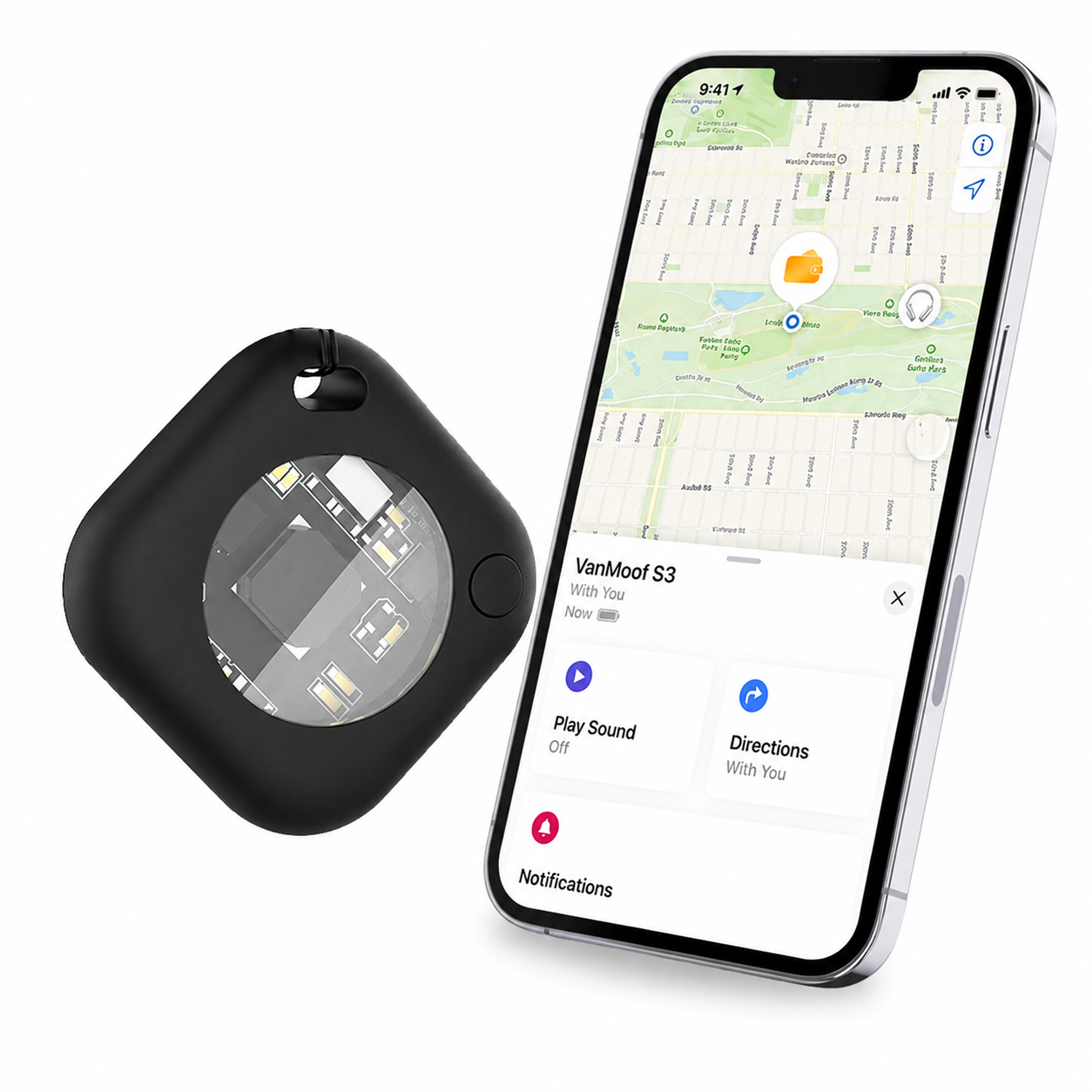 1 x Black AirTag Tracker for Apple