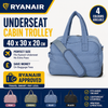 Pink 40x30x20cm Underseat Trolley Bag with Wheels – Ryanair Cabin Bag