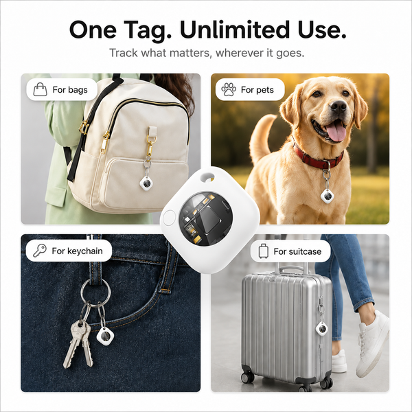1 x White AirTag Tracker for Apple