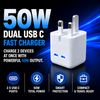 WOW Travel 50W Dual USB-C Fast Charger Foldable Travel Plug