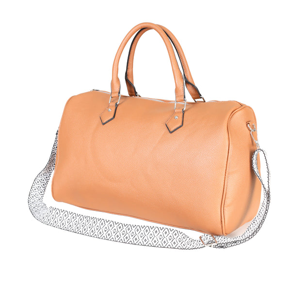 TAN PU Leather Underseat Cabin Bag – Ryanair, Wizzair 40x20x25cm
