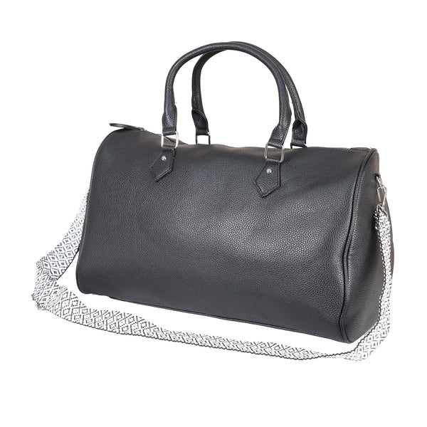 BLACK PU Leather Underseat Cabin Bag – Ryanair, Wizzair 40x20x25cm