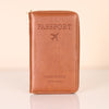 Brown RFID Protected Passport Travel Wallet