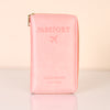 Pink RFID Protected Passport Travel Wallet
