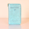 Sky Blue RFID Protected Passport Travel Wallet