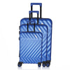 WOW TRAVEL 3 Piece Blue Hard Shell Luggage Set Cabin Medium Large