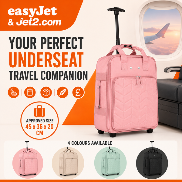 Black EasyJet Cabin Bag 45x36x20 – Underseat Trolley Case
