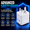 WOW Travel 50W Dual USB-C Fast Charger Foldable Travel Plug
