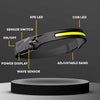 Rechargeable COB LED Head Torch with Motion Sensor