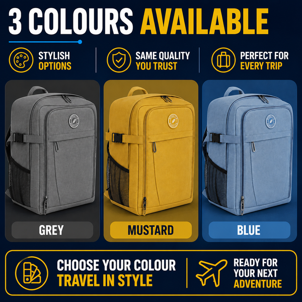 Blue Ryanair Cabin Backpack 40x30x20 Underseat Cabin Bag