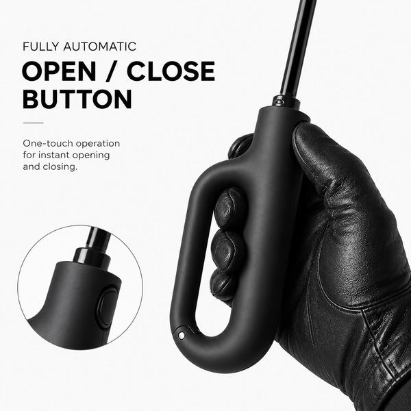 WOW Travel Automatic Carabiner Umbrella | Windproof 10 Rib Travel Umbrella