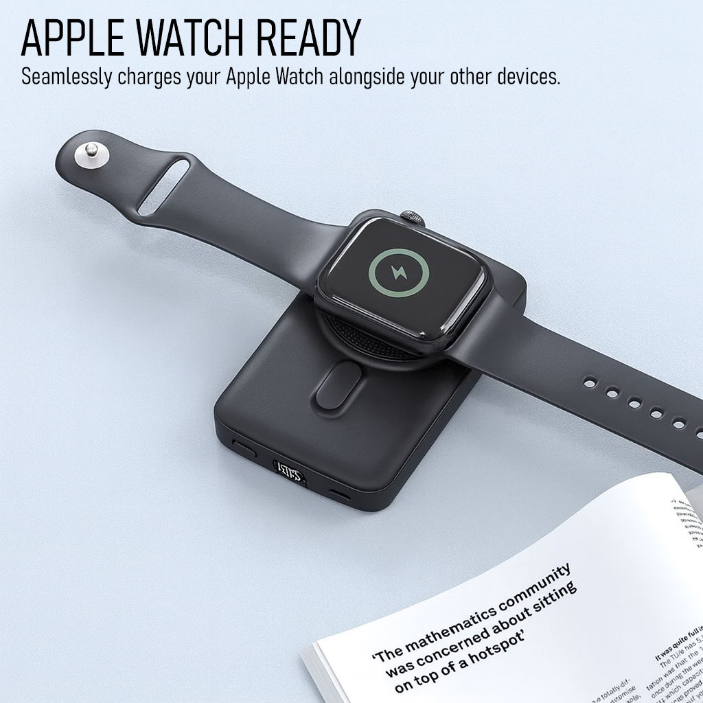 Magnetic Wireless Power Bank 10000 mAh Fast Charging 20W BLACK