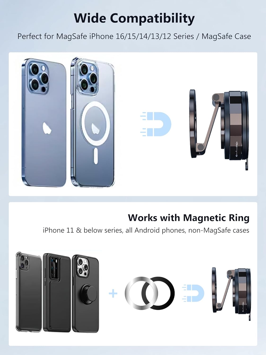 Suction Cup Phone Mount Vacuum Lock Car Phone Holder