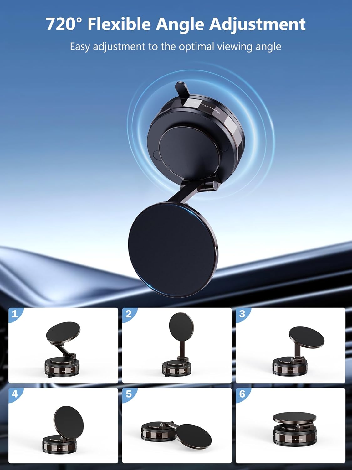 Suction Cup Phone Mount Vacuum Lock Car Phone Holder