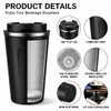 Insulated Travel Mug Leakproof Coffee Cup 380ml Black