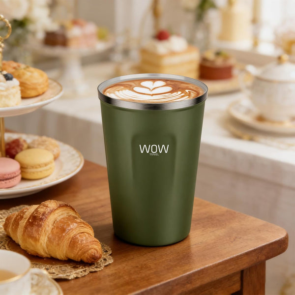 Insulated Travel Mug Leakproof Coffee Cup 380ml Black