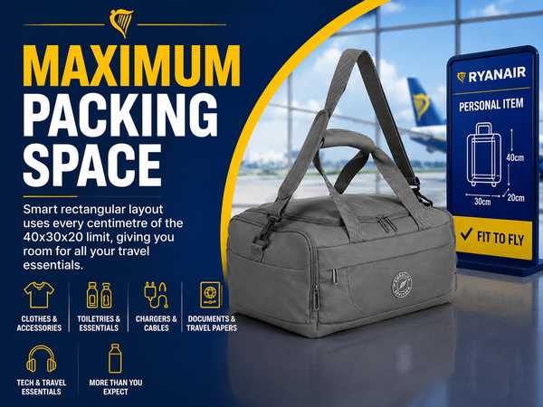 Blue Carry On Underseat Cabin Bag for Ryanair & Wizz 40x30x20cm