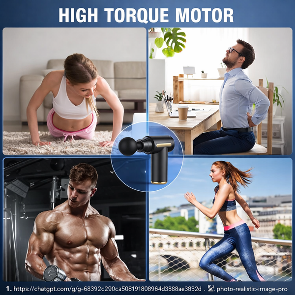 Mini Massage Gun Deep Tissue Portable Muscle Massager USB C Rechargeable with LCD Screen