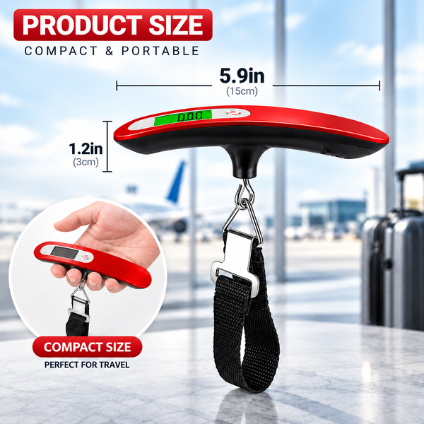 Digital Luggage Scale 50kg with LCD Display and Battery Included