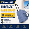 Green 40x30x20cm Underseat Trolley Bag with Wheels – Ryanair Cabin Bag
