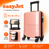 EasyJet 45x36x20 Underseat Cabin Suitcase Jet2 Approved Carry On Luggage WOW Travel Pink