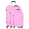 BABY PINK 3 PIECE LUGGAGE SUITCASE SET