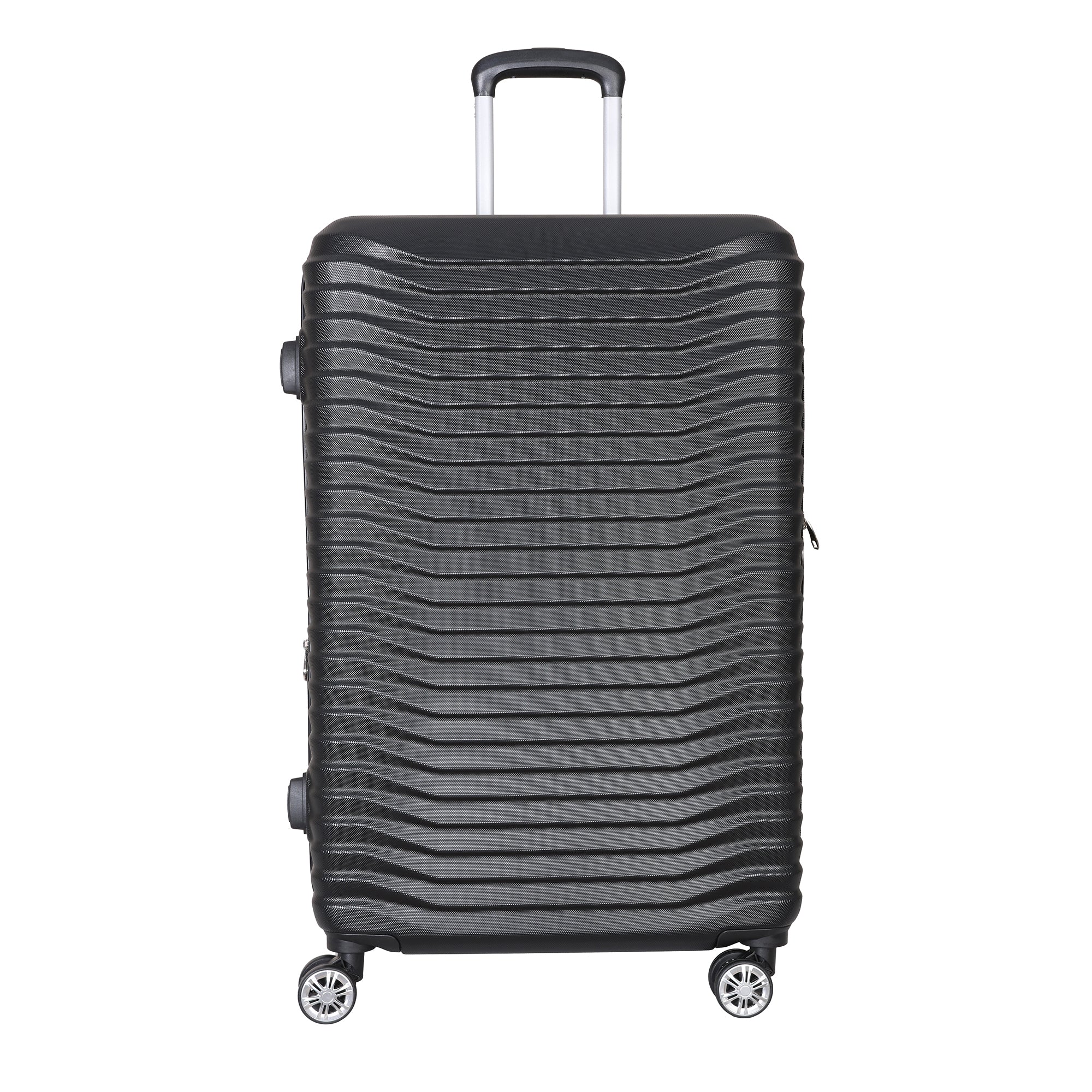 BLACK 3 PIECE LUGGAGE SUITCASE SET