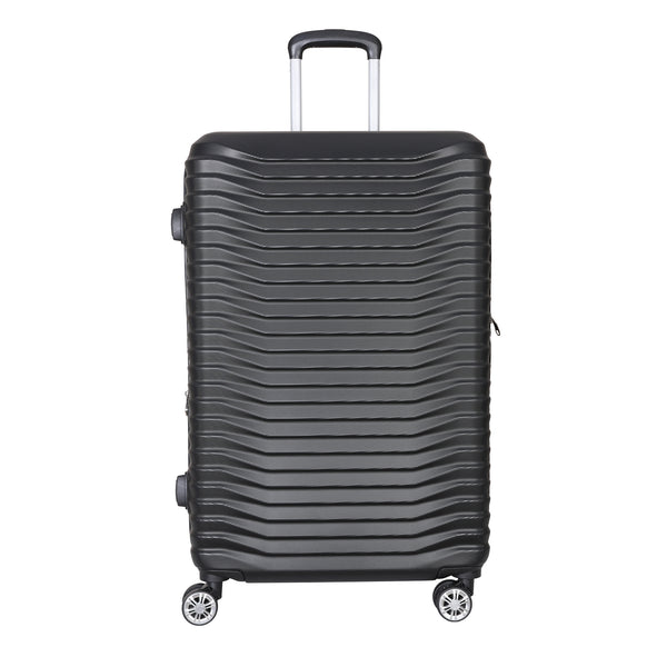 BLACK 3 PIECE LUGGAGE SUITCASE SET
