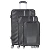 BLACK 3 PIECE LUGGAGE SUITCASE SET