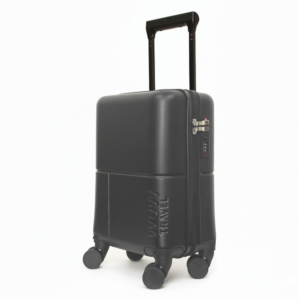 BLACK WOW Travel 40×30×20 Underseat Cabin Suitcase Ryanair Approved Lightweight Carry On