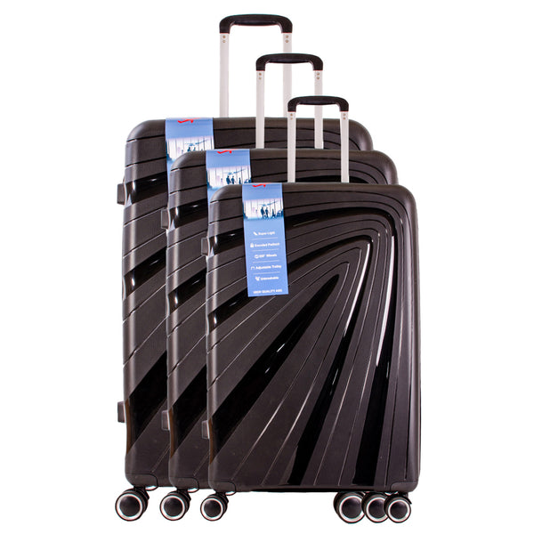 Black Set of 3 Suitcases