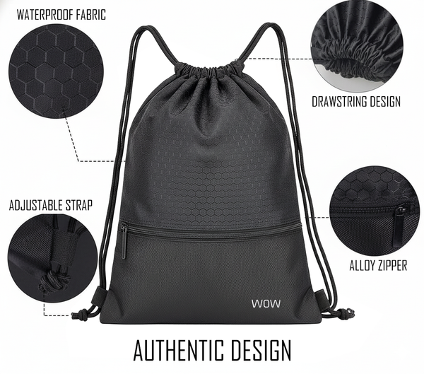 Waterproof Gym Bag Drawstring Backpack