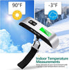 Digital Luggage Scale with Temperature Sensor – 110lb/50kg Capacity, Backlit LCD, Tare Function, Lightweight & Portable