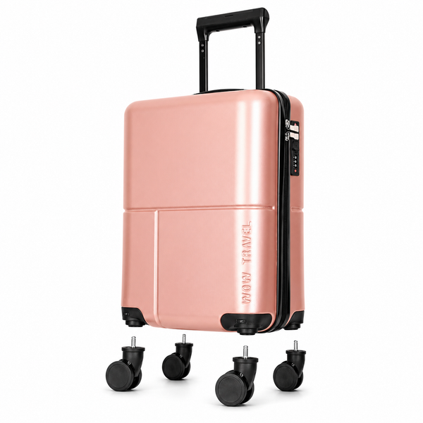 EasyJet 45x36x20 Underseat Cabin Suitcase Jet2 Approved Carry On Luggage WOW Travel Rose Gold