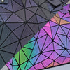 Geometric Reflective Holographic Tote Handbag – Luminous Color-Changing Shoulder Bag