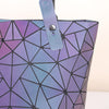 Geometric Reflective Holographic Tote Handbag – Luminous Color-Changing Shoulder Bag