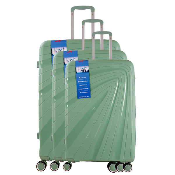 Green Set of 3 Suitcases