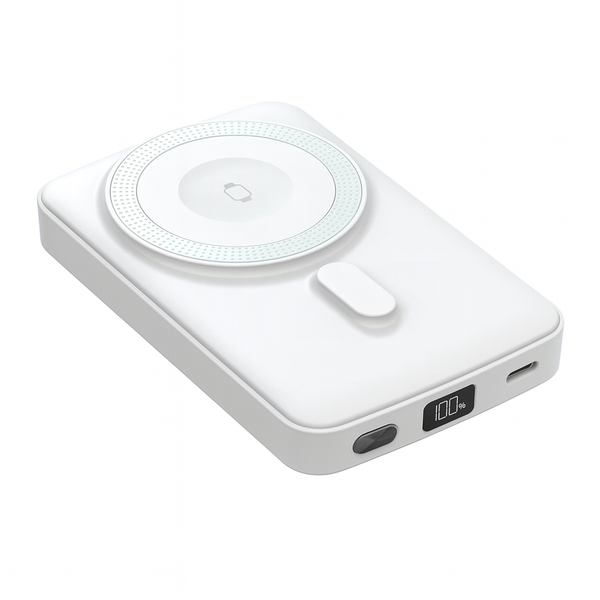 Magnetic Wireless Power Bank 10000 mAh Fast Charging 20W WHITE