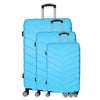 Light Blue 3 Piece Luggage Set - Hard Case Suitcase Trolley