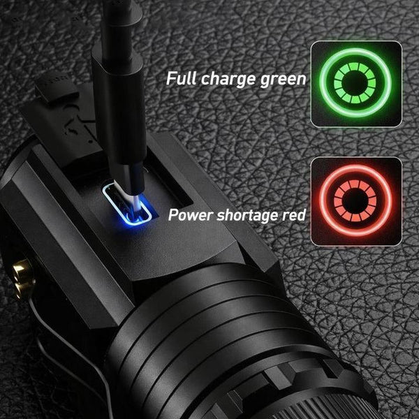 WOW Travel Mini Rechargeable LED Torch 2000 Lumens USB C Magnetic Pocket Flashlight
