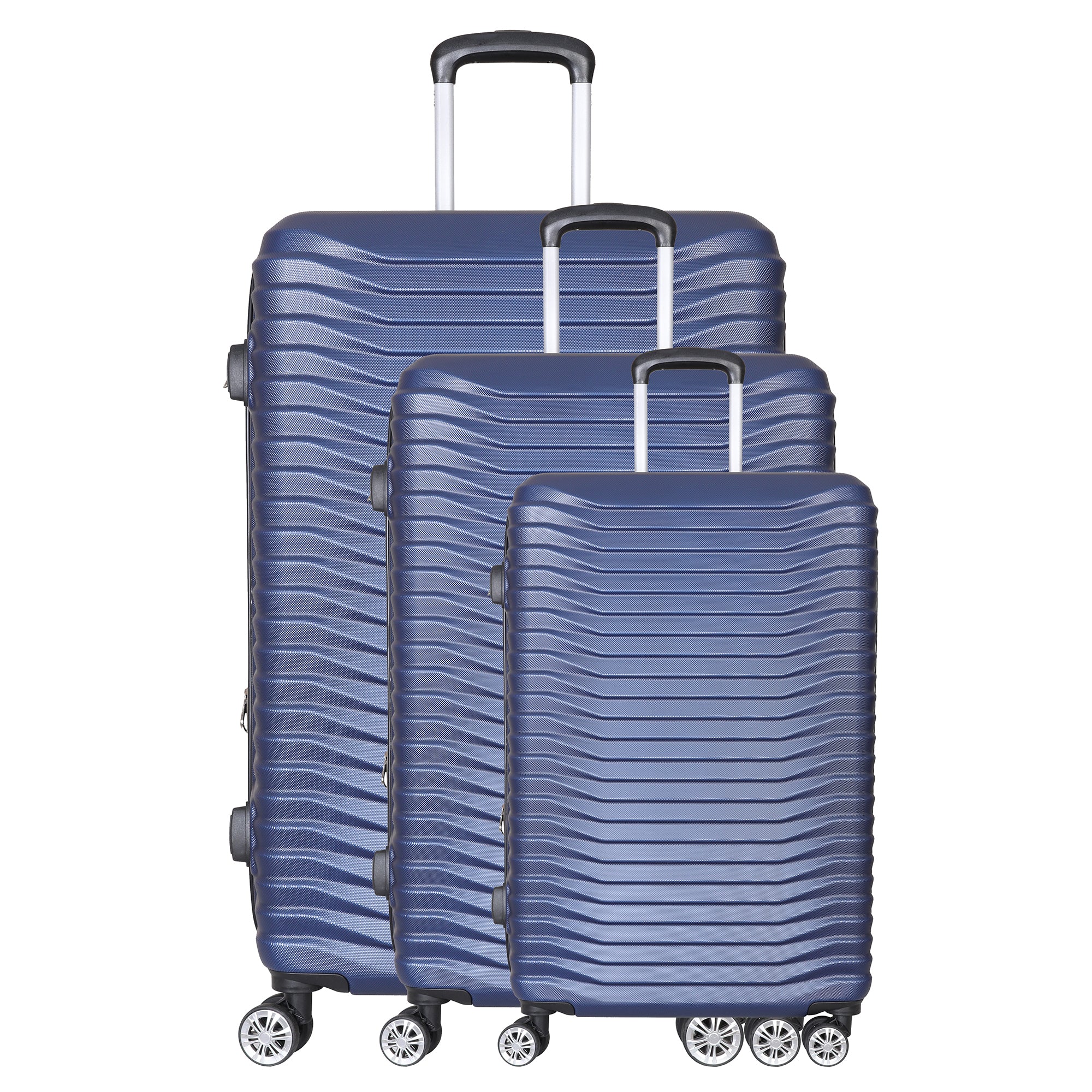 NAVY 3 PIECE LUGGAGE SUITCASE SET