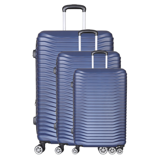 NAVY 3 PIECE LUGGAGE SUITCASE SET