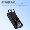 WOW Travel 20000mAh 22.5W PD Fast Charging Power Bank with Built-In Dual Cables & LED Display (BLACK)
