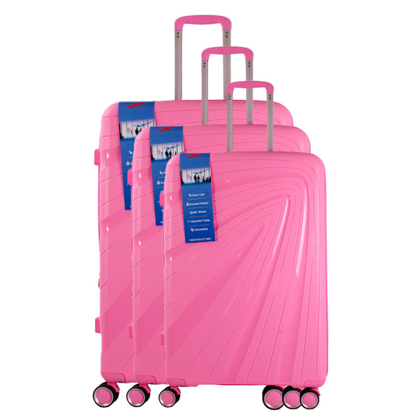 Pink Set of 3 Suitcases