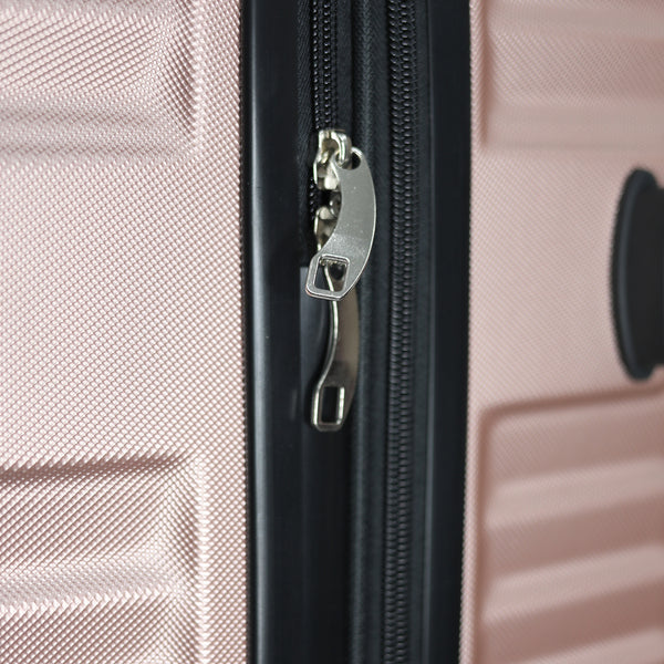 ROSE GOLD 3 PIECE LUGGAGE SUITCASE SET