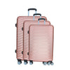 ROSE GOLD 3 PIECE LUGGAGE SUITCASE SET