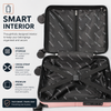 CYANINE BLUE WOW Travel 40×30×20 Underseat Cabin Suitcase Ryanair Approved Lightweight Carry On